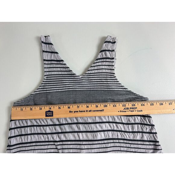 Anthropologie Deletta Women's Split Back V-Neck Tank Top Gray Stripe Size XS - Picture 9 of 12
